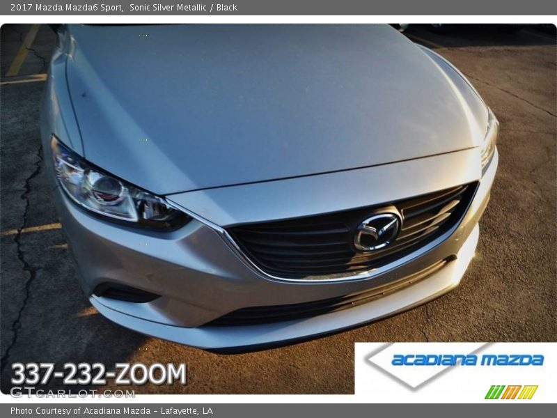 Sonic Silver Metallic / Black 2017 Mazda Mazda6 Sport