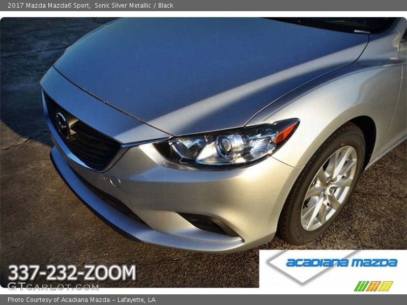Sonic Silver Metallic / Black 2017 Mazda Mazda6 Sport