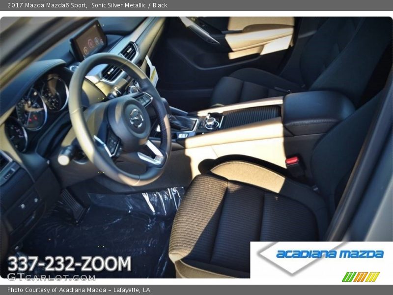 Sonic Silver Metallic / Black 2017 Mazda Mazda6 Sport