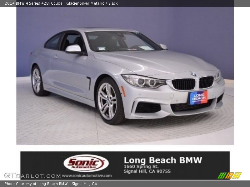 Glacier Silver Metallic / Black 2014 BMW 4 Series 428i Coupe