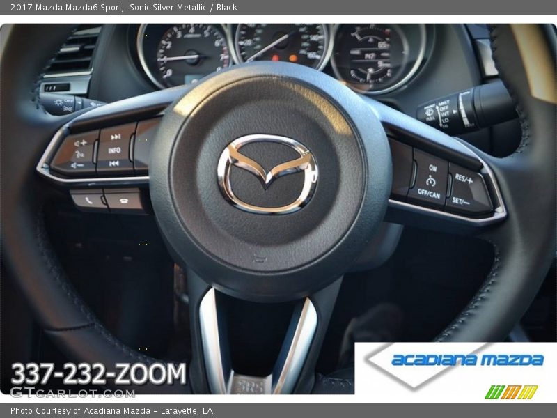 Sonic Silver Metallic / Black 2017 Mazda Mazda6 Sport