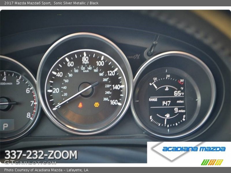 Sonic Silver Metallic / Black 2017 Mazda Mazda6 Sport