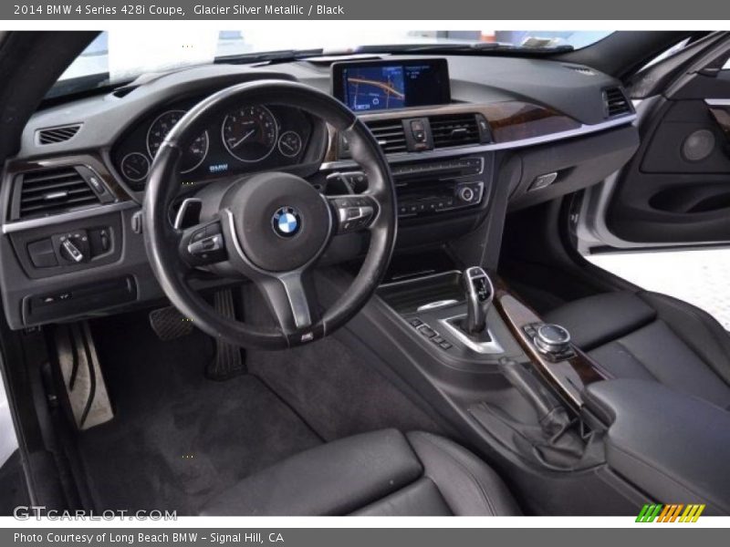 Glacier Silver Metallic / Black 2014 BMW 4 Series 428i Coupe