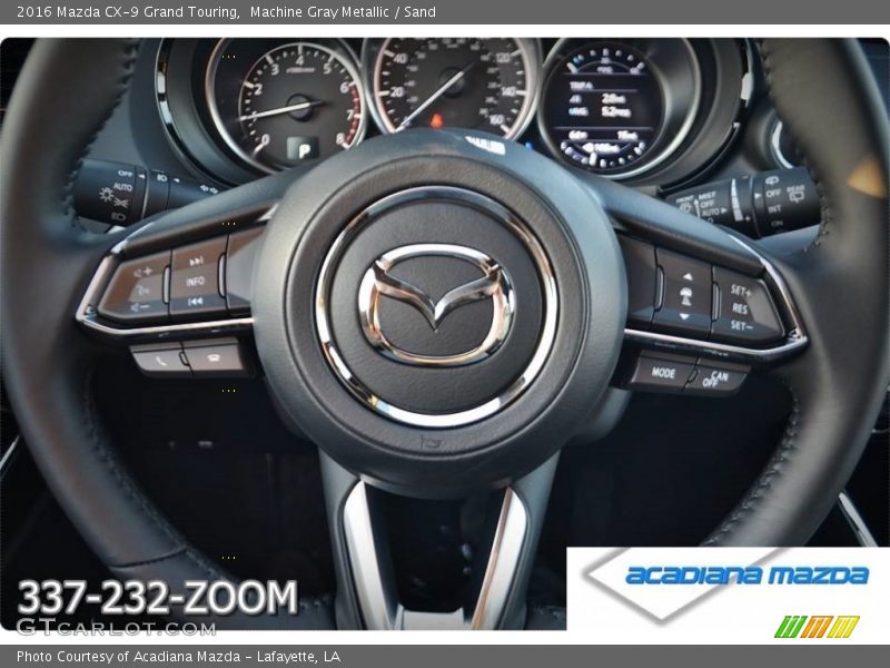 Machine Gray Metallic / Sand 2016 Mazda CX-9 Grand Touring