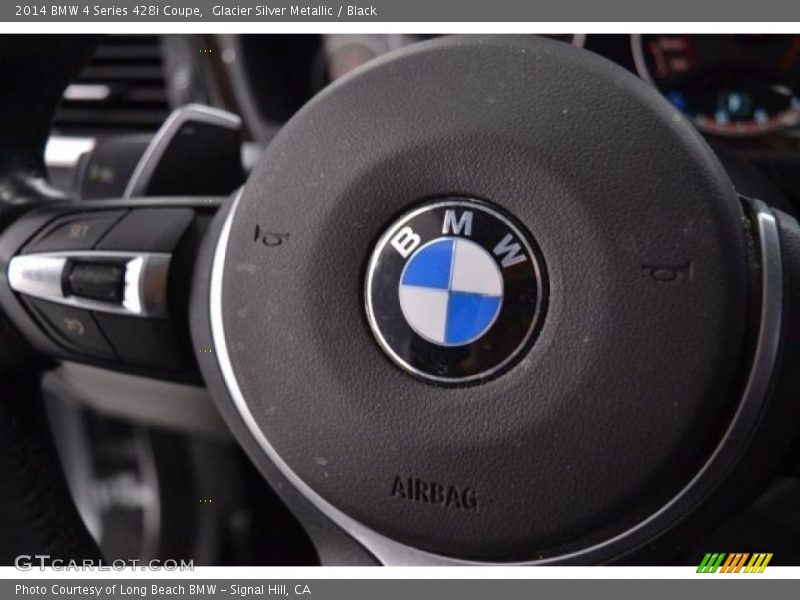 Glacier Silver Metallic / Black 2014 BMW 4 Series 428i Coupe