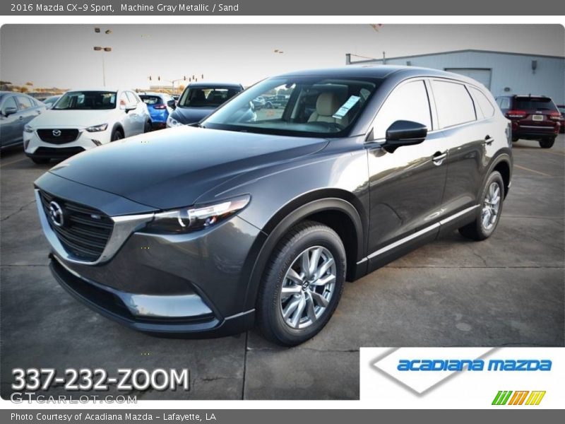Machine Gray Metallic / Sand 2016 Mazda CX-9 Sport