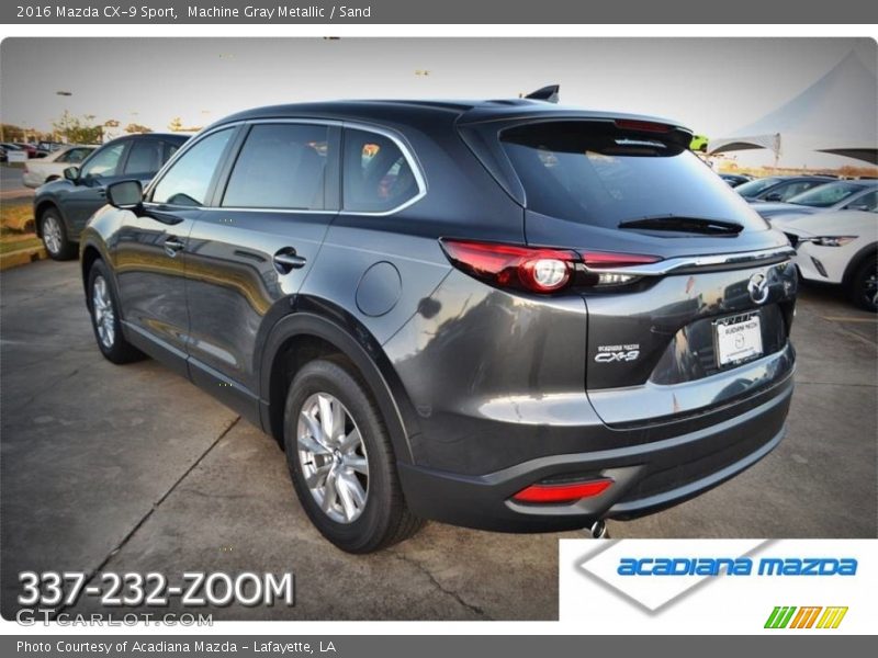Machine Gray Metallic / Sand 2016 Mazda CX-9 Sport