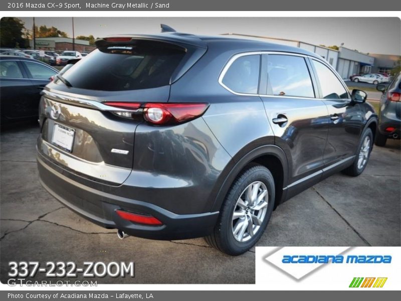Machine Gray Metallic / Sand 2016 Mazda CX-9 Sport