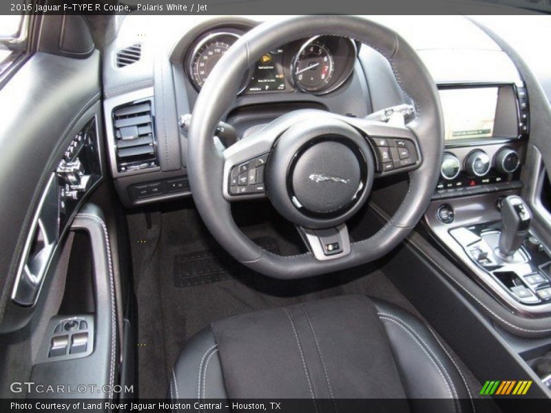 Polaris White / Jet 2016 Jaguar F-TYPE R Coupe