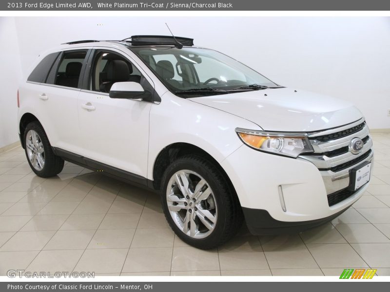White Platinum Tri-Coat / Sienna/Charcoal Black 2013 Ford Edge Limited AWD