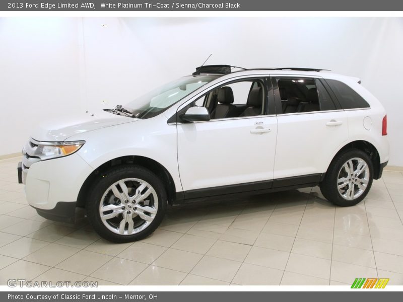 White Platinum Tri-Coat / Sienna/Charcoal Black 2013 Ford Edge Limited AWD