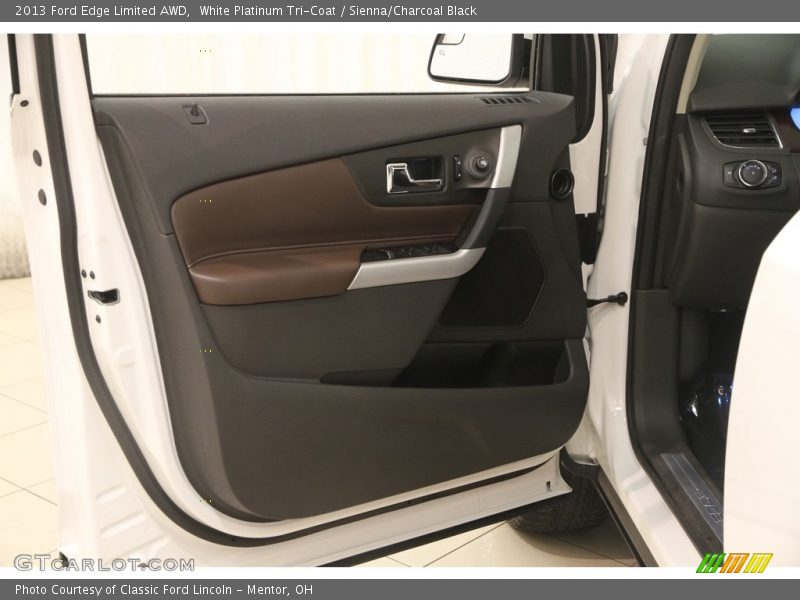 White Platinum Tri-Coat / Sienna/Charcoal Black 2013 Ford Edge Limited AWD