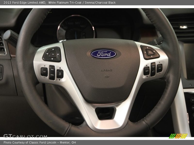 White Platinum Tri-Coat / Sienna/Charcoal Black 2013 Ford Edge Limited AWD