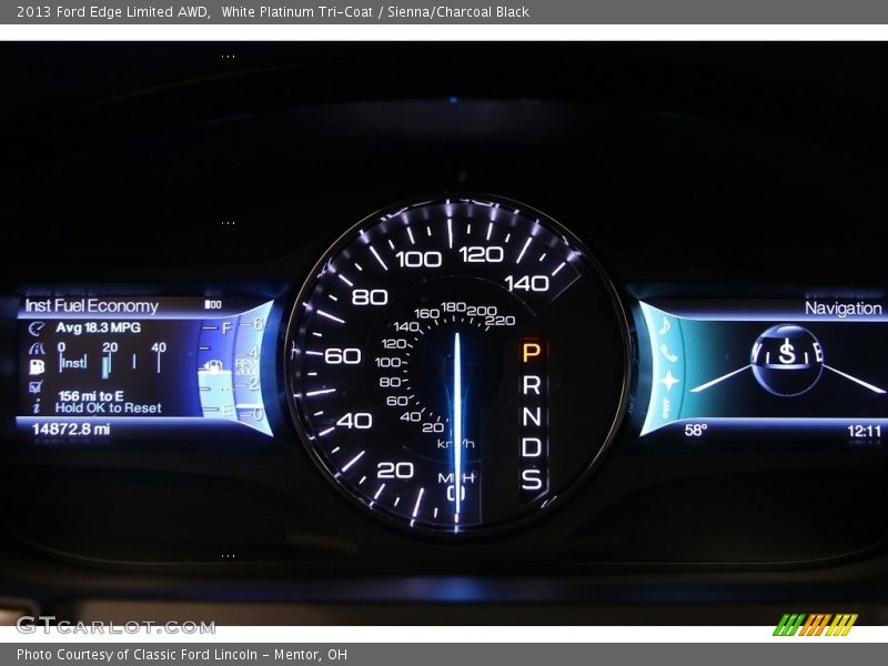 White Platinum Tri-Coat / Sienna/Charcoal Black 2013 Ford Edge Limited AWD