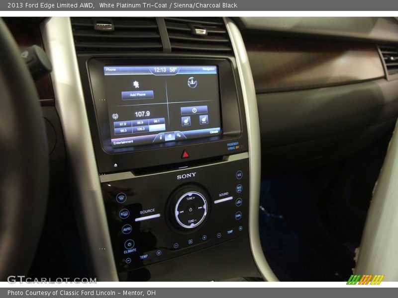 White Platinum Tri-Coat / Sienna/Charcoal Black 2013 Ford Edge Limited AWD
