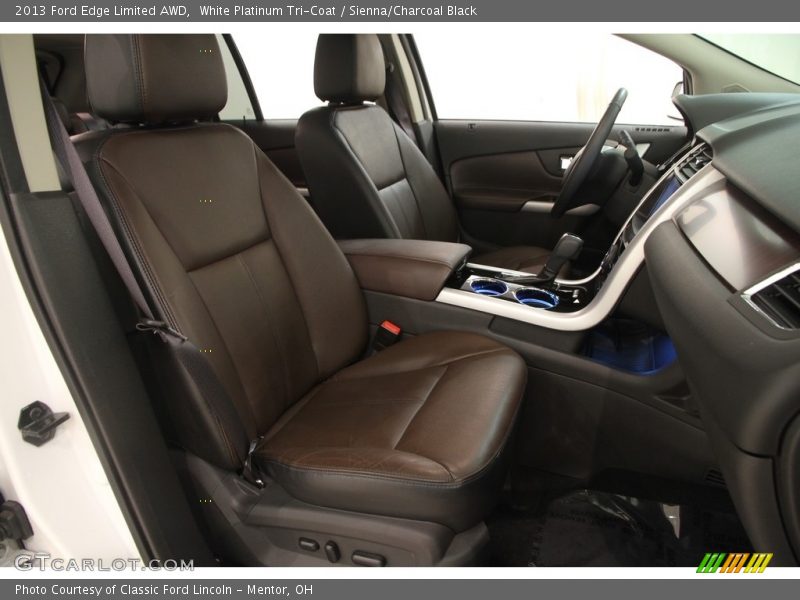 White Platinum Tri-Coat / Sienna/Charcoal Black 2013 Ford Edge Limited AWD
