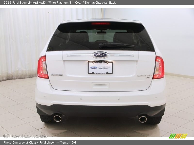 White Platinum Tri-Coat / Sienna/Charcoal Black 2013 Ford Edge Limited AWD