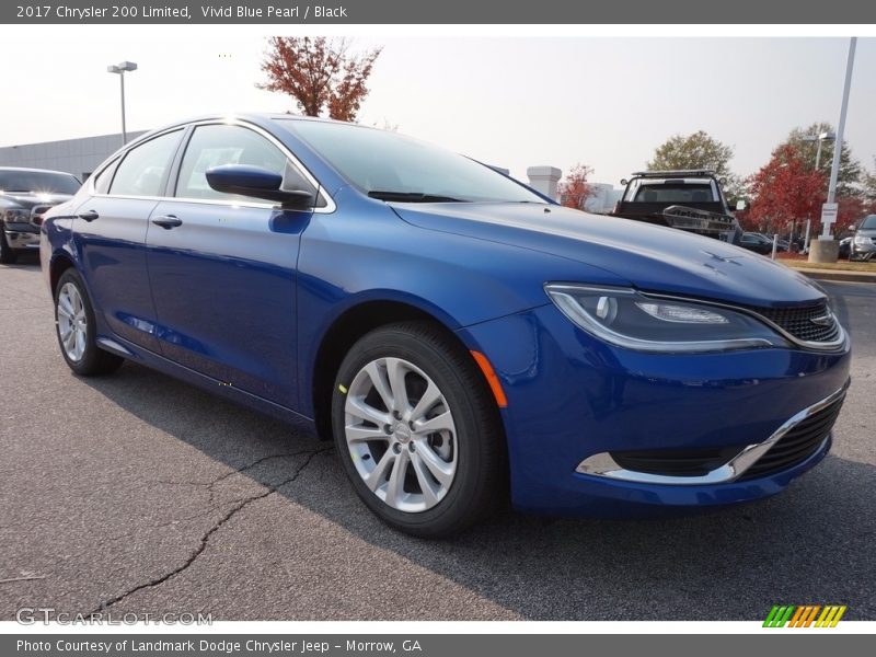 Vivid Blue Pearl / Black 2017 Chrysler 200 Limited