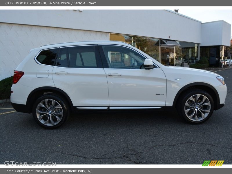 Alpine White / Saddle Brown 2017 BMW X3 xDrive28i