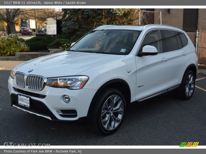 Alpine White / Saddle Brown 2017 BMW X3 xDrive28i