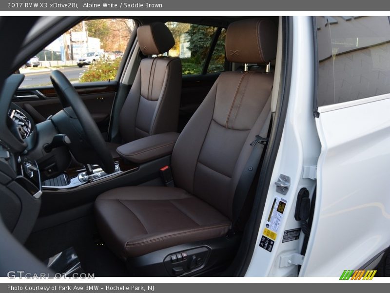 Alpine White / Saddle Brown 2017 BMW X3 xDrive28i