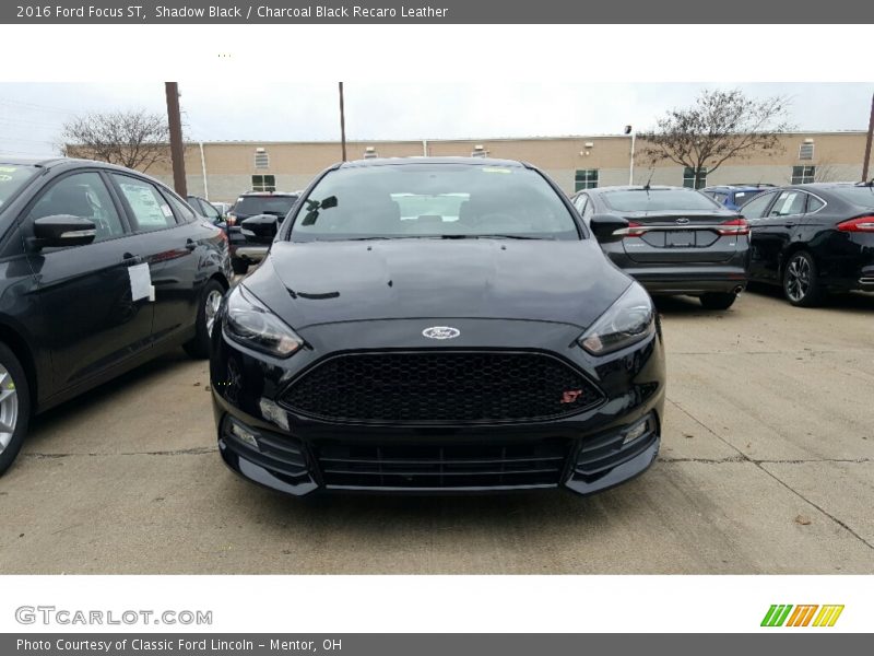 Shadow Black / Charcoal Black Recaro Leather 2016 Ford Focus ST