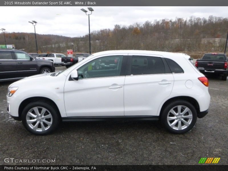 White / Black 2015 Mitsubishi Outlander Sport SE AWC