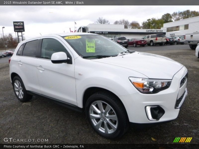 White / Black 2015 Mitsubishi Outlander Sport SE AWC