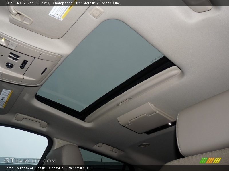 Champagne Silver Metallic / Cocoa/Dune 2015 GMC Yukon SLT 4WD