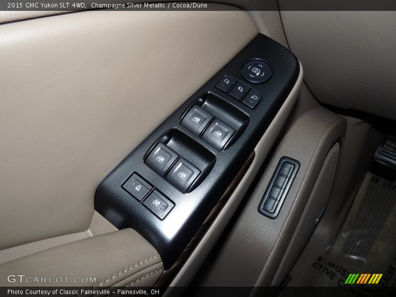 Champagne Silver Metallic / Cocoa/Dune 2015 GMC Yukon SLT 4WD