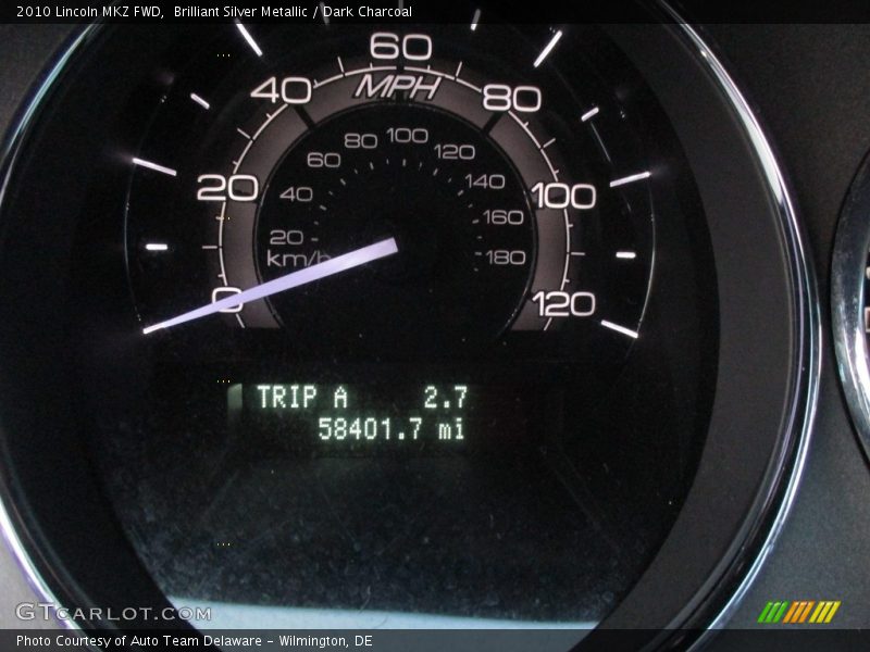Brilliant Silver Metallic / Dark Charcoal 2010 Lincoln MKZ FWD