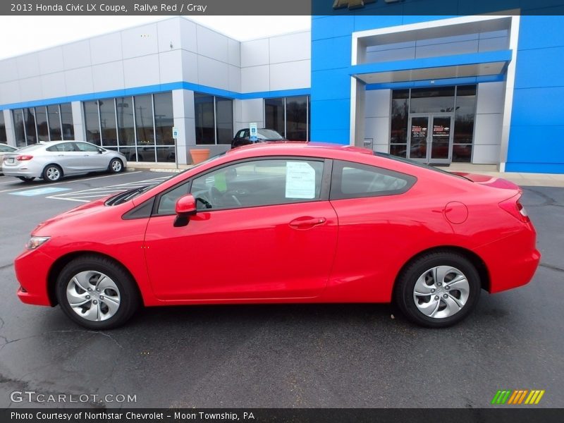 Rallye Red / Gray 2013 Honda Civic LX Coupe
