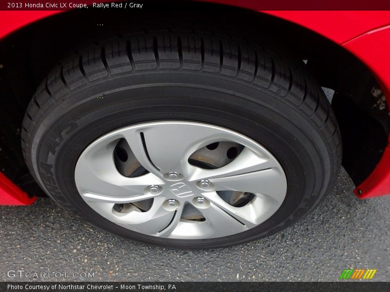 Rallye Red / Gray 2013 Honda Civic LX Coupe