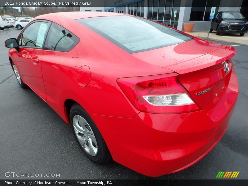 Rallye Red / Gray 2013 Honda Civic LX Coupe
