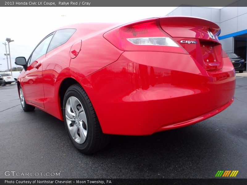 Rallye Red / Gray 2013 Honda Civic LX Coupe