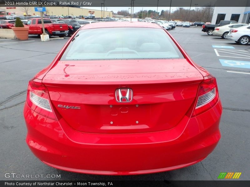 Rallye Red / Gray 2013 Honda Civic LX Coupe
