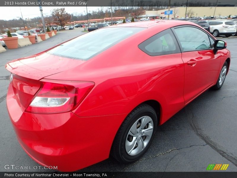 Rallye Red / Gray 2013 Honda Civic LX Coupe