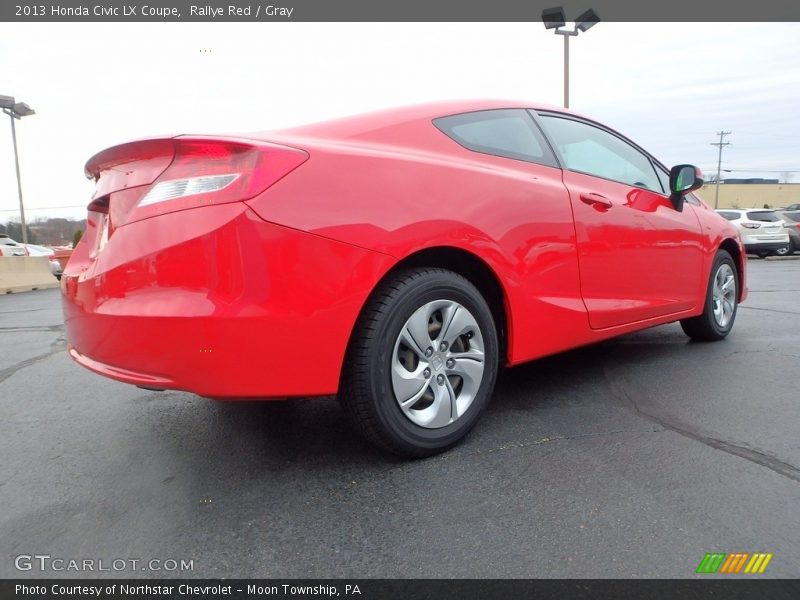 Rallye Red / Gray 2013 Honda Civic LX Coupe