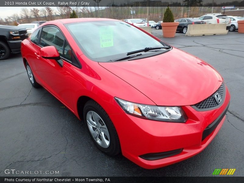 Rallye Red / Gray 2013 Honda Civic LX Coupe