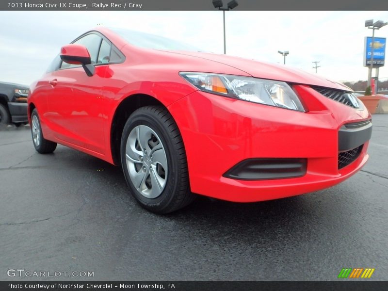 Rallye Red / Gray 2013 Honda Civic LX Coupe