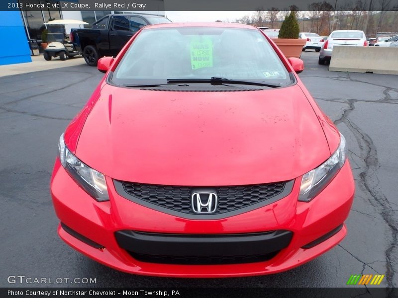 Rallye Red / Gray 2013 Honda Civic LX Coupe