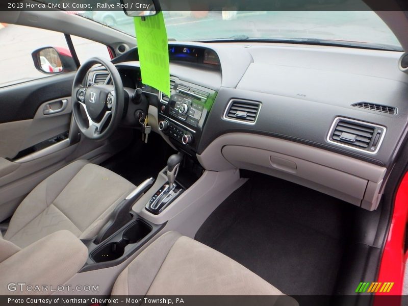 Rallye Red / Gray 2013 Honda Civic LX Coupe