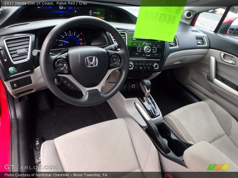 Rallye Red / Gray 2013 Honda Civic LX Coupe