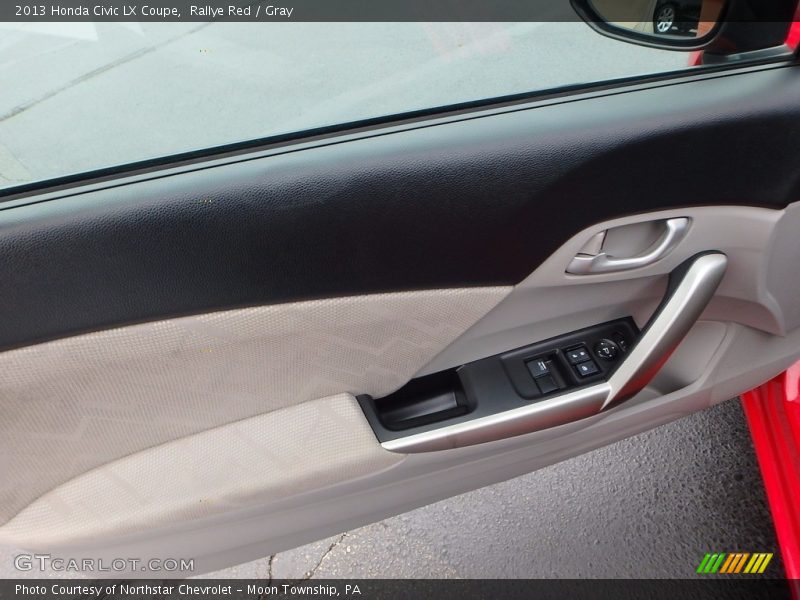 Rallye Red / Gray 2013 Honda Civic LX Coupe