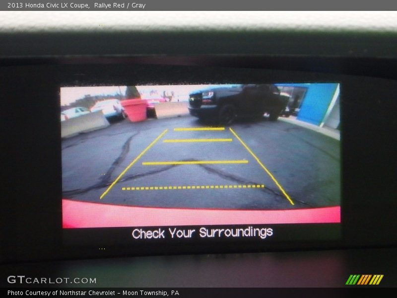 Rallye Red / Gray 2013 Honda Civic LX Coupe