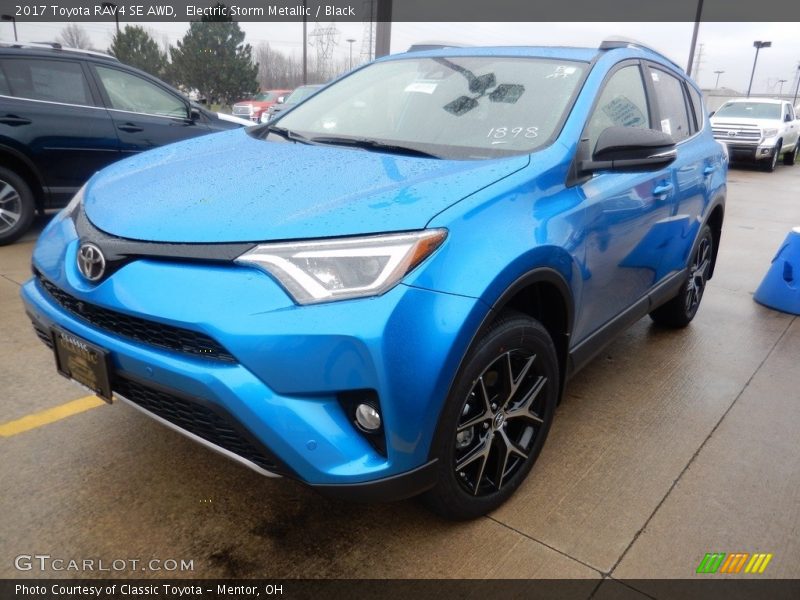 Electric Storm Metallic / Black 2017 Toyota RAV4 SE AWD
