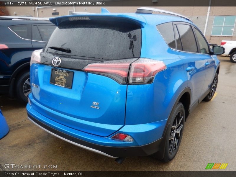 Electric Storm Metallic / Black 2017 Toyota RAV4 SE AWD