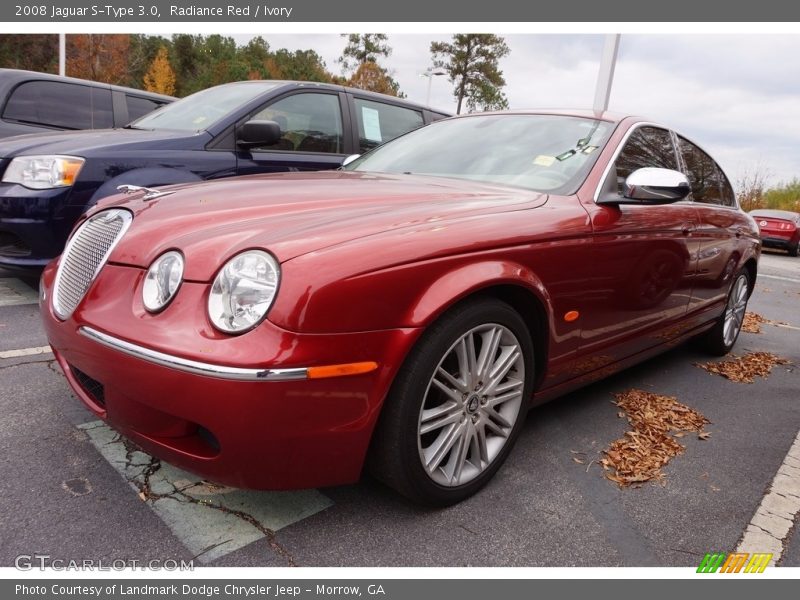 Radiance Red / Ivory 2008 Jaguar S-Type 3.0