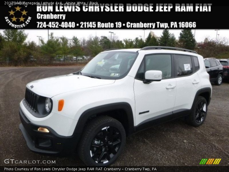 Alpine White / Black 2017 Jeep Renegade Latitude 4x4