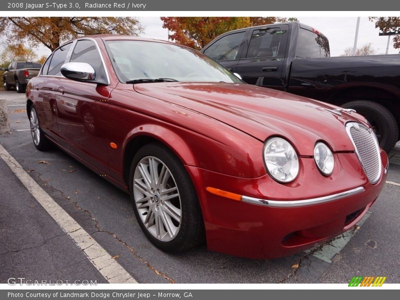 Radiance Red / Ivory 2008 Jaguar S-Type 3.0